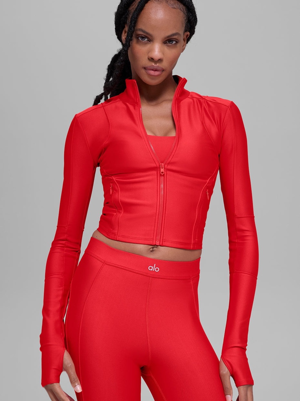 🔥NWT ALO Yoga Airlift Ignite Zip Up Jacket Size Large Women